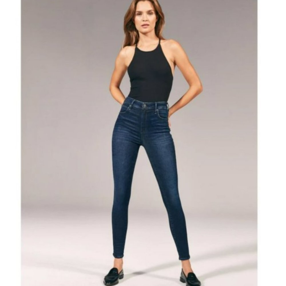 Abercrombie & Fitch Ultra High Rise Jean Legging Dark Wash